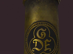 Vintage medieval medical syringe 3D Model