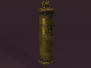Vintage medieval medical syringe Model 3D