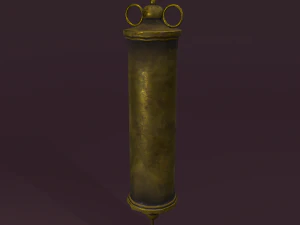 Vintage medieval medical syringe 3D Model