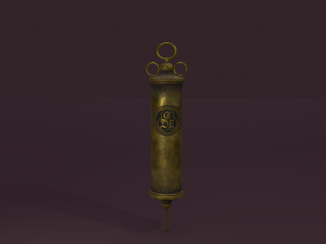 Vintage medieval medical syringe Model 3D