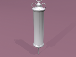 Vintage medieval medical syringe Model 3D