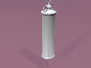 Vintage medieval medical syringe Model 3D
