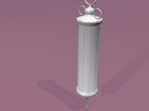 Vintage medieval medical syringe Model 3D