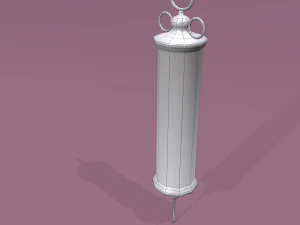 Vintage medieval medical syringe 3D Model