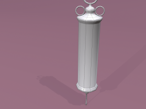 Vintage medieval medical syringe Model 3D