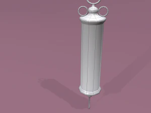 Vintage medieval medical syringe 3D Model