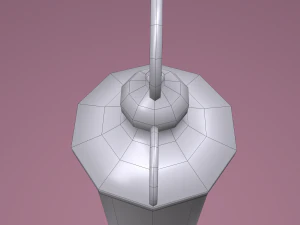 Vintage medieval medical syringe 3D Model