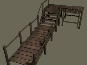 wooden walkway Modello 3D