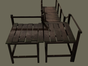 wooden walkway Modello 3D