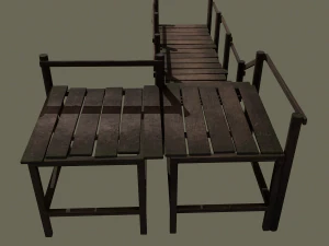 wooden walkway 3D Model