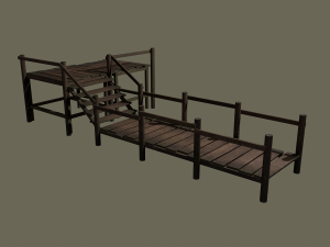 wooden walkway Modello 3D