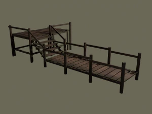 wooden walkway 3D Model