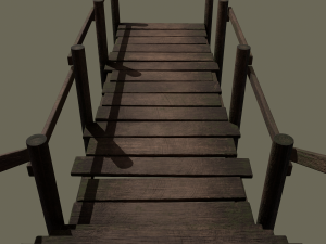 wooden walkway Modello 3D