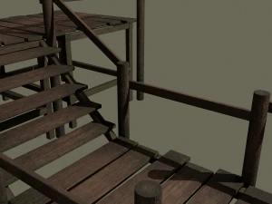 wooden walkway 3D Model