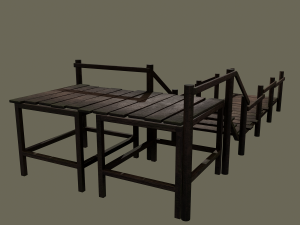 wooden walkway Modello 3D