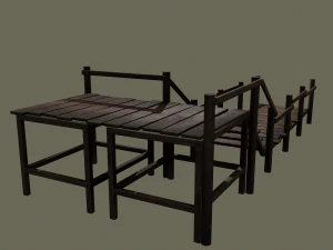 wooden walkway 3D Model