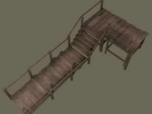 wooden walkway Modello 3D
