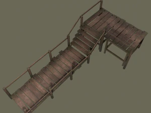 wooden walkway 3D Model