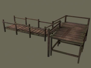 wooden walkway 3D Model
