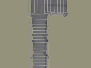 wooden walkway 3D Model