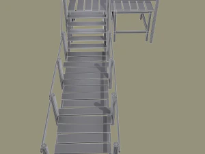 wooden walkway 3D Model