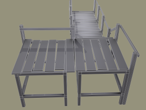 wooden walkway Modello 3D