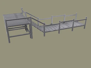 wooden walkway 3D Model