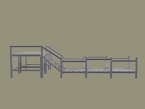 wooden walkway Modello 3D
