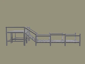wooden walkway 3D Model