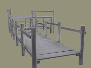 wooden walkway Modello 3D