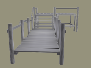 wooden walkway Modello 3D