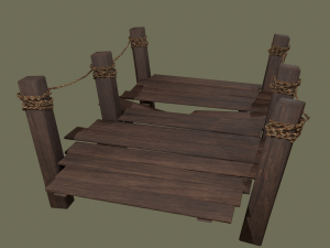 dock 2 piece modular 3D Model