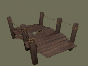 dock 2 piece modular 3D Model