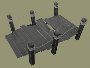 dock 2 piece modular 3D Model