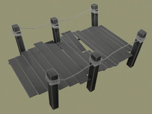 dock 2 piece modular 3D Model