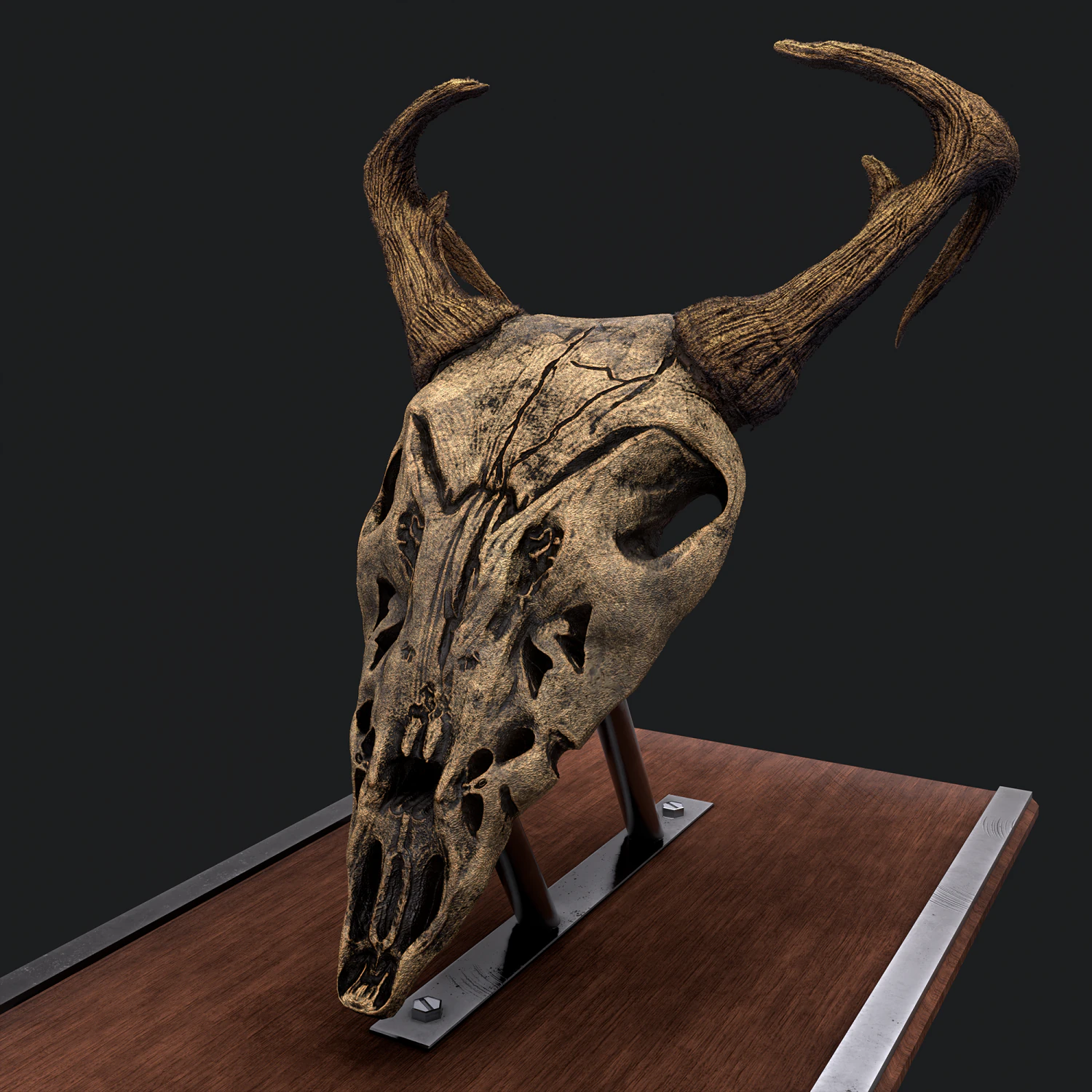 Ram skull mask decoration 3D Model .c4d .max .obj .3ds .fbx .stl .blend 