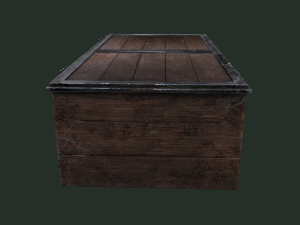 Old wooden chest Model 3D
