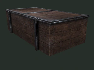 Old wooden chest 3D Model