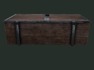 Old wooden chest 3D Model