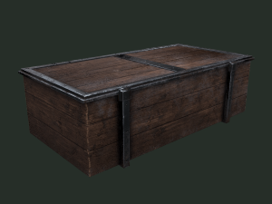 Old wooden chest Model 3D