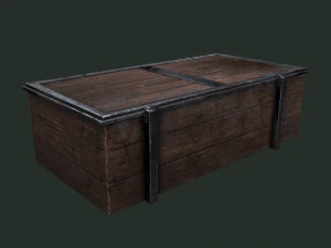 Old wooden chest 3D Model