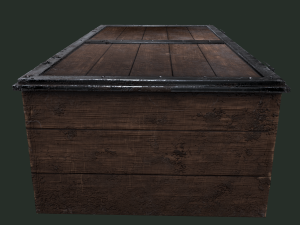 Old wooden chest Model 3D
