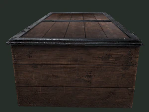 Old wooden chest 3D Model
