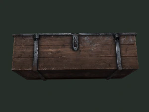 Old wooden chest 3D Model