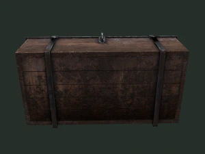 Old wooden chest 3D Model