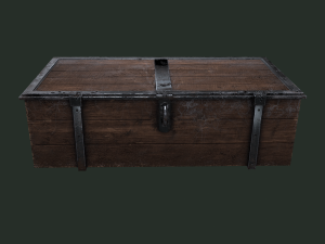 Old wooden chest Model 3D