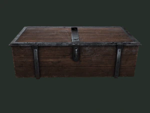 Old wooden chest 3D Model