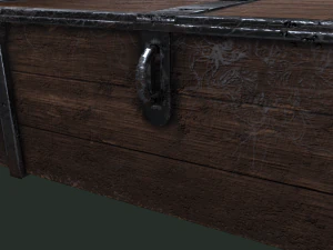 Old wooden chest 3D Model