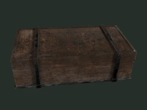 Old wooden chest 3D Model