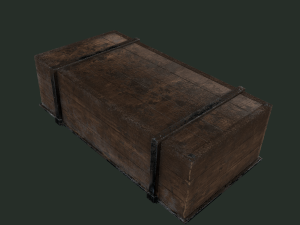 Old wooden chest Model 3D